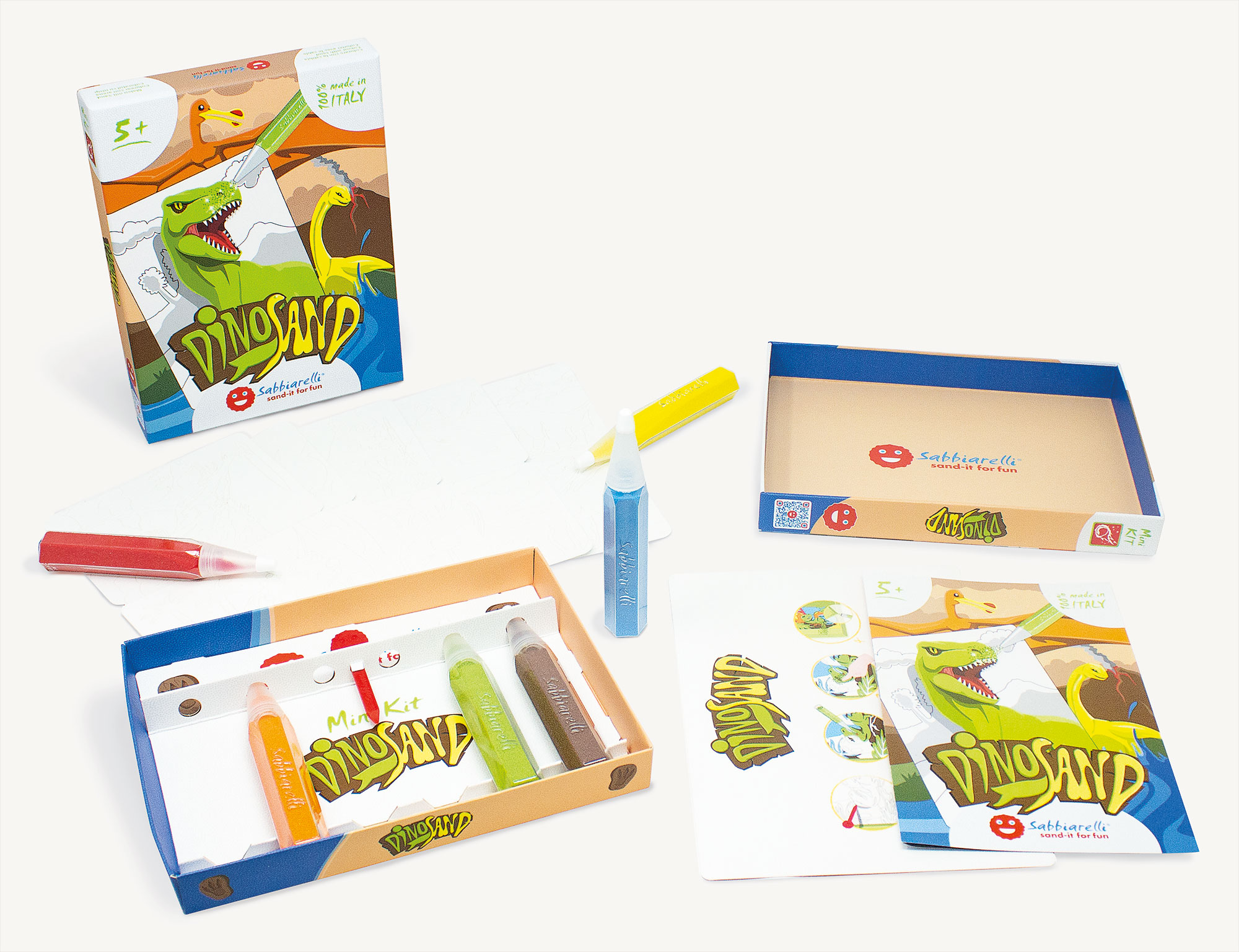 Risba dinozavra – barvanje s peskom