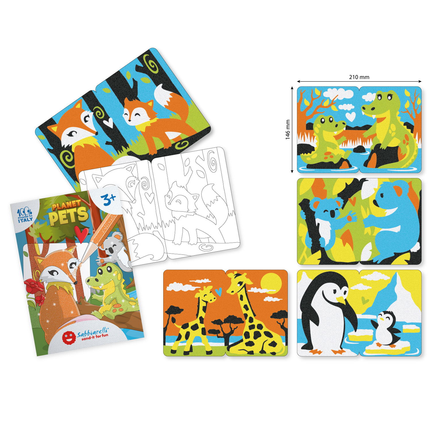 Motivi živali s planeta – pesek za otroke