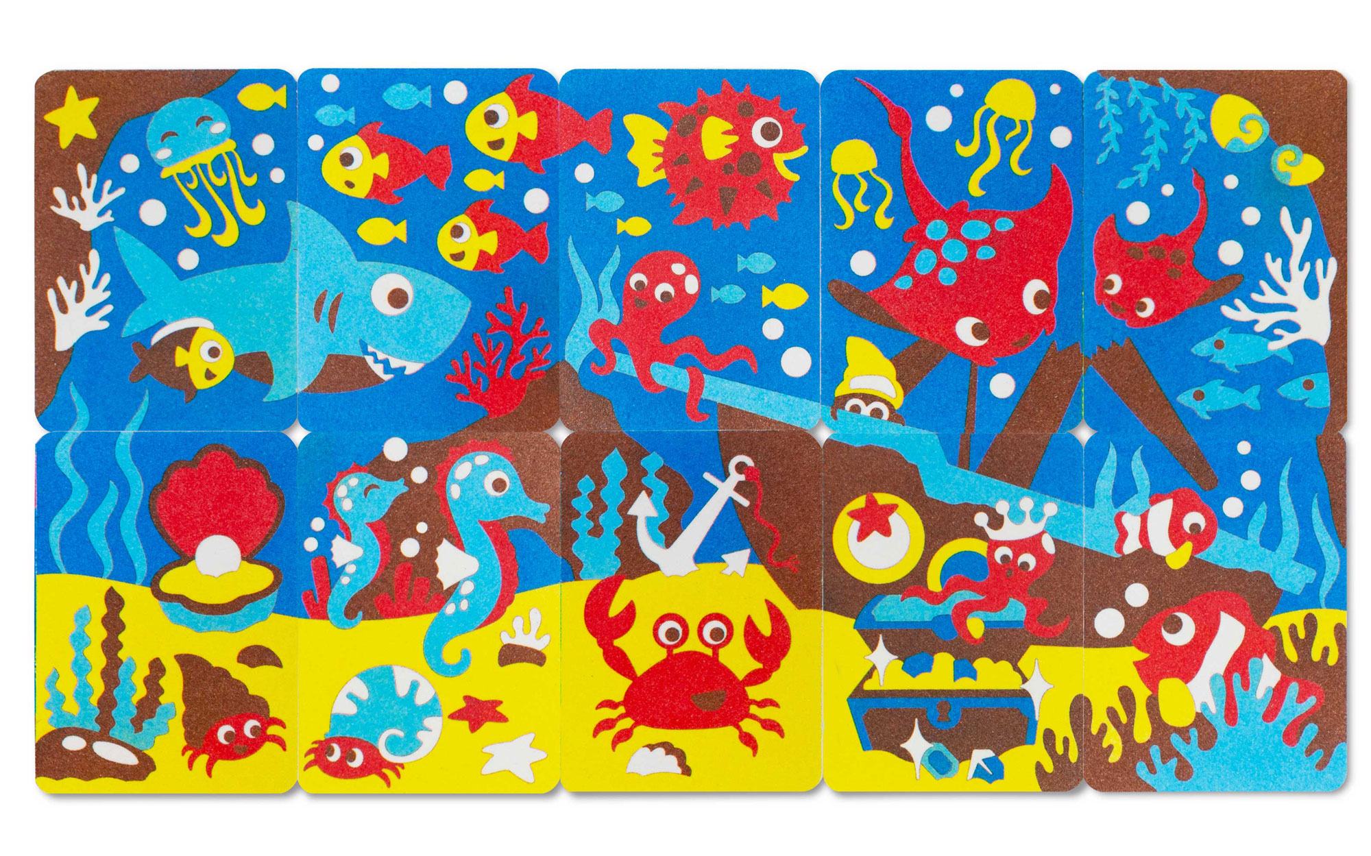 Morski motivi – barvanje s peskom