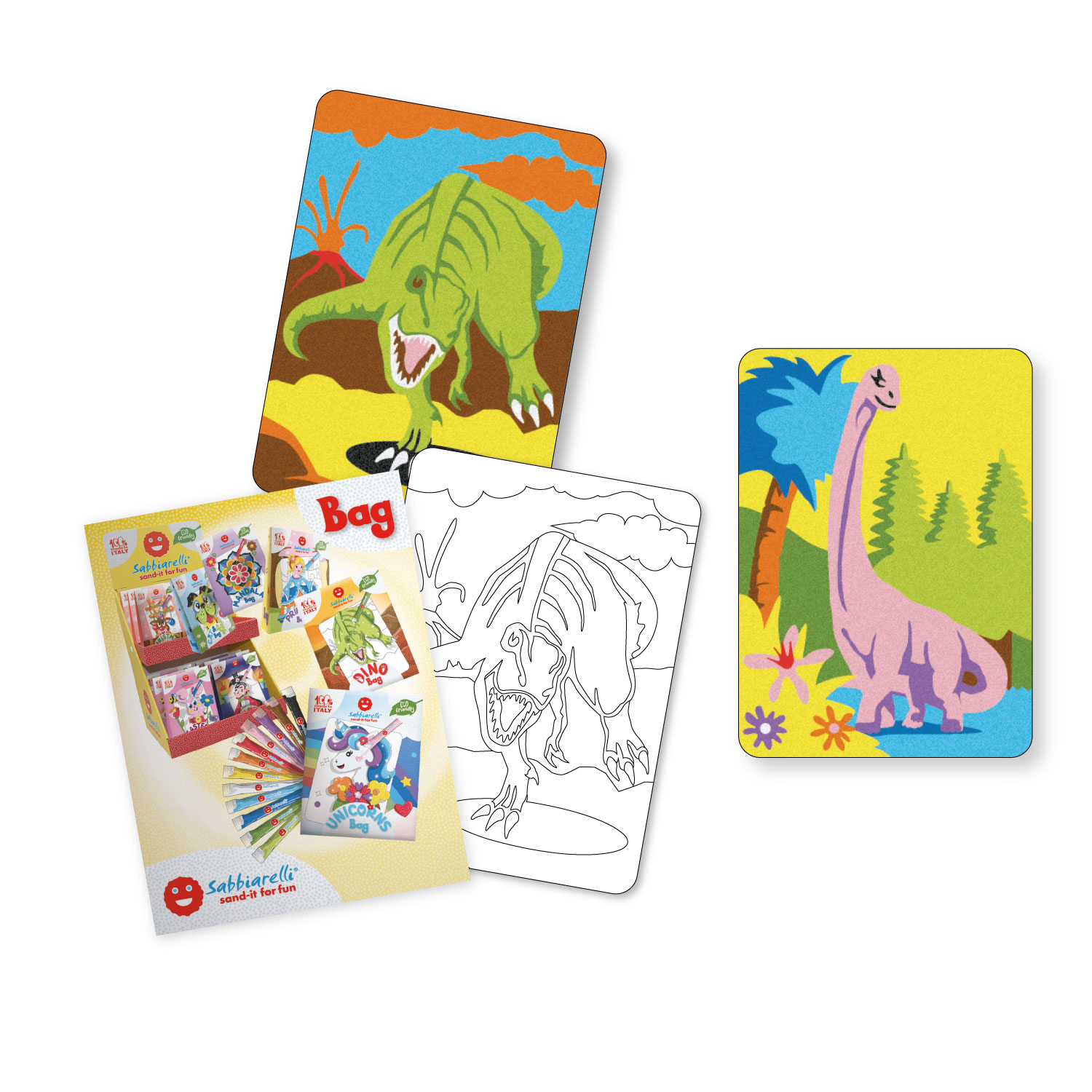 Dino Bag – komplet s peskom za otroke