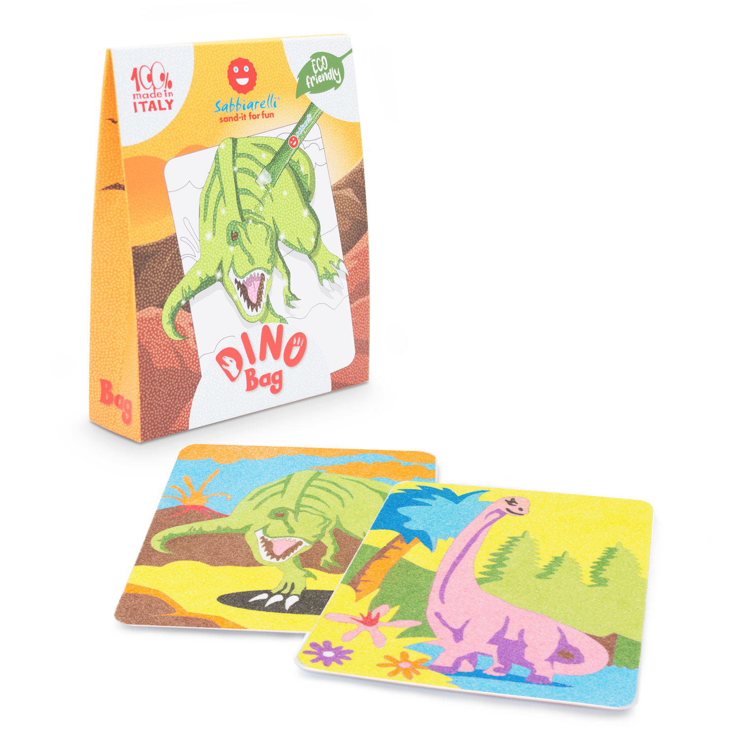 Risba dinozavra – ustvarjalni komplet s peskom