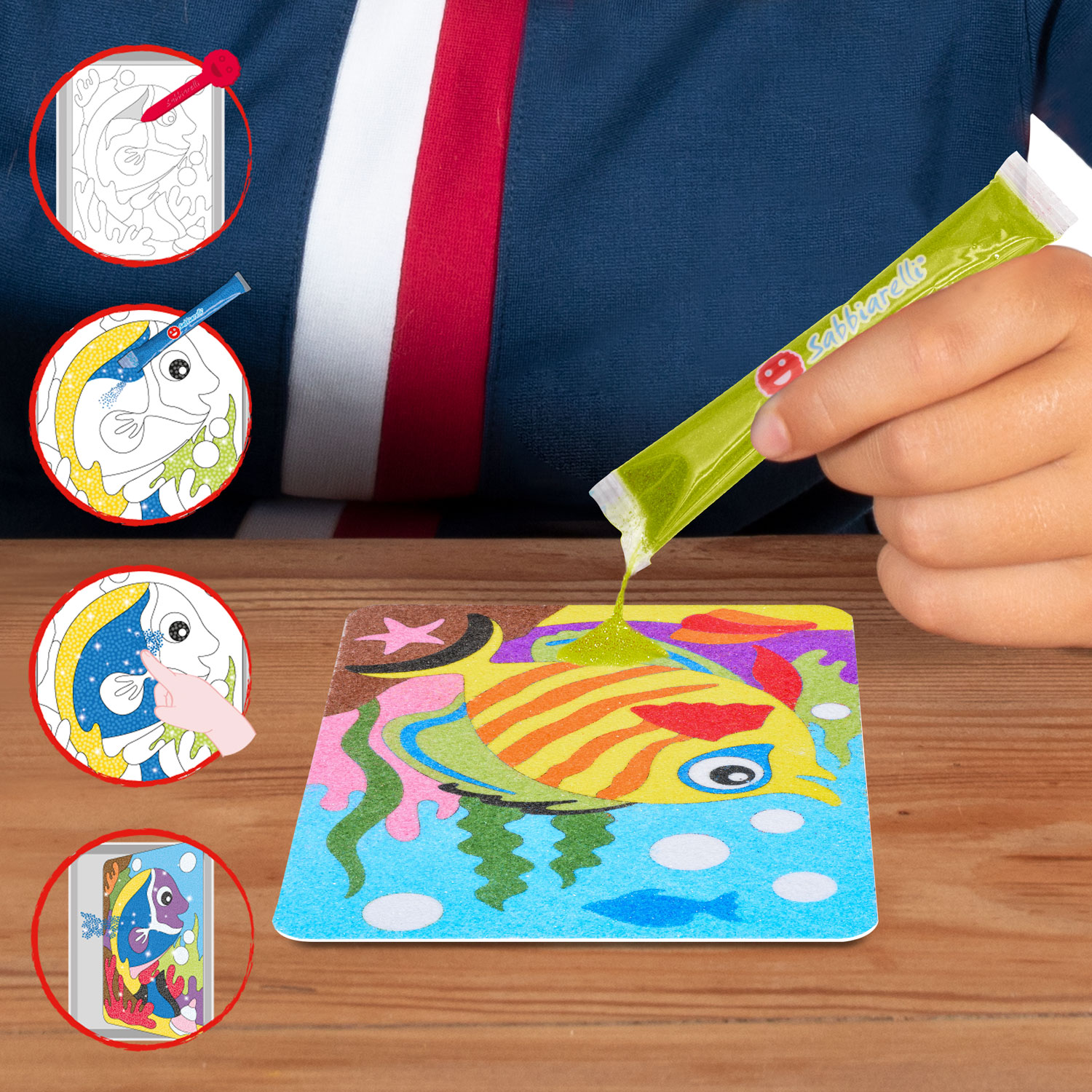 Vesela Riba Bag – ustvarjalni komplet s peskom